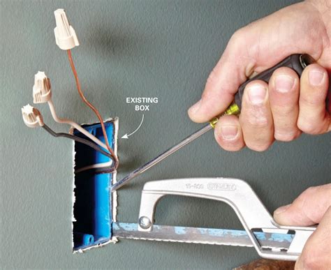 replacing electrical outlet box|remove electrical outlet completely.